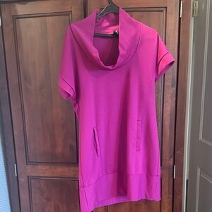 Women's Pink Cowl Neck Dress